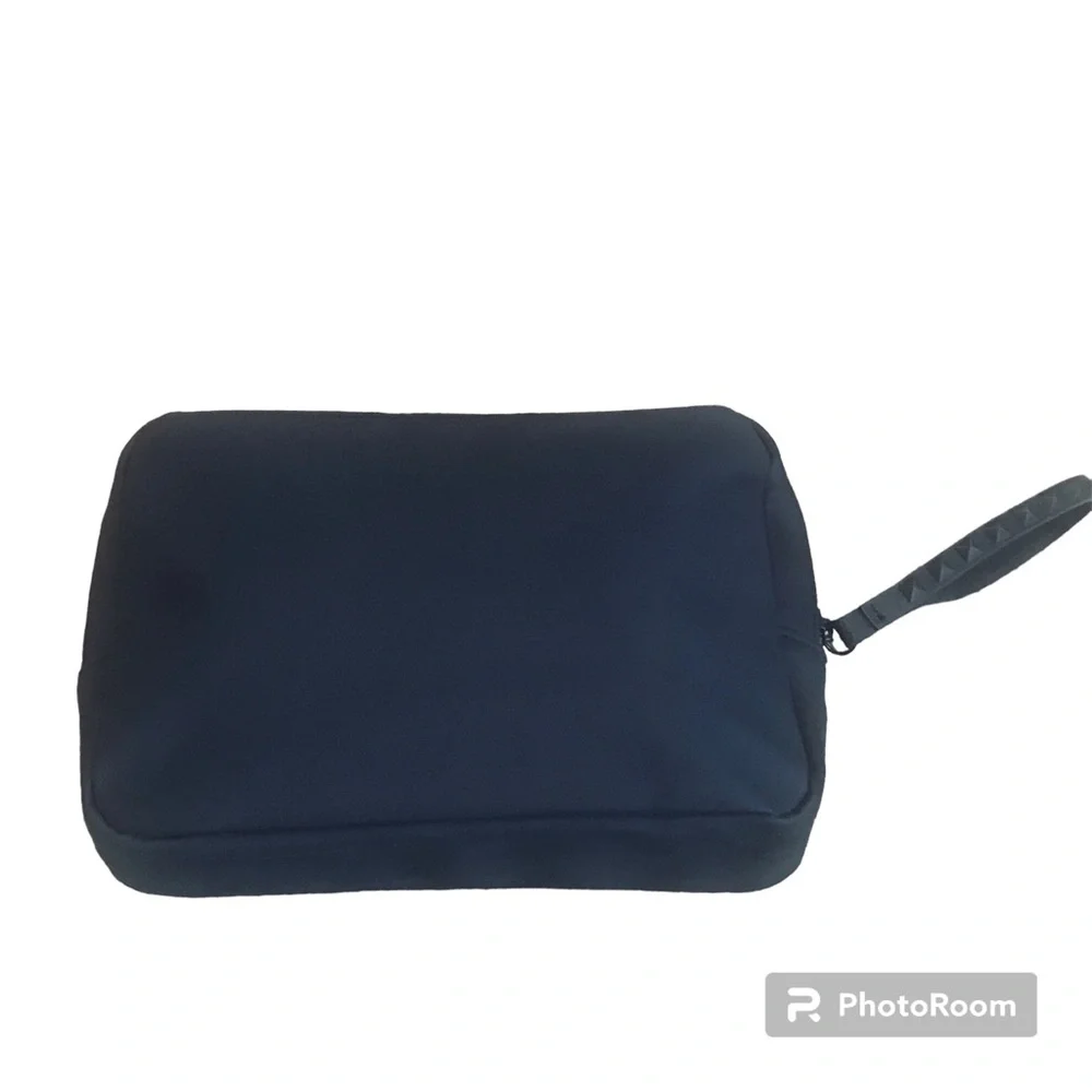 Valentino Garavani Black Clutch Bag Zip Case Cosmetic Case